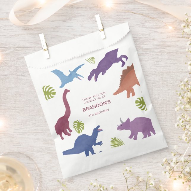 Dinosaur Cute Dino Kid Birthday Party Favour Favour Bags (Clipped)