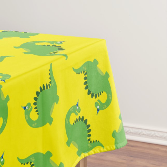 Dinosaur Cute First Birthday Table Cloth (In Situ)