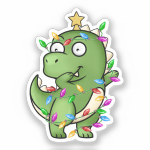 Dinosaur dab dancing to his favourite Christmas so
