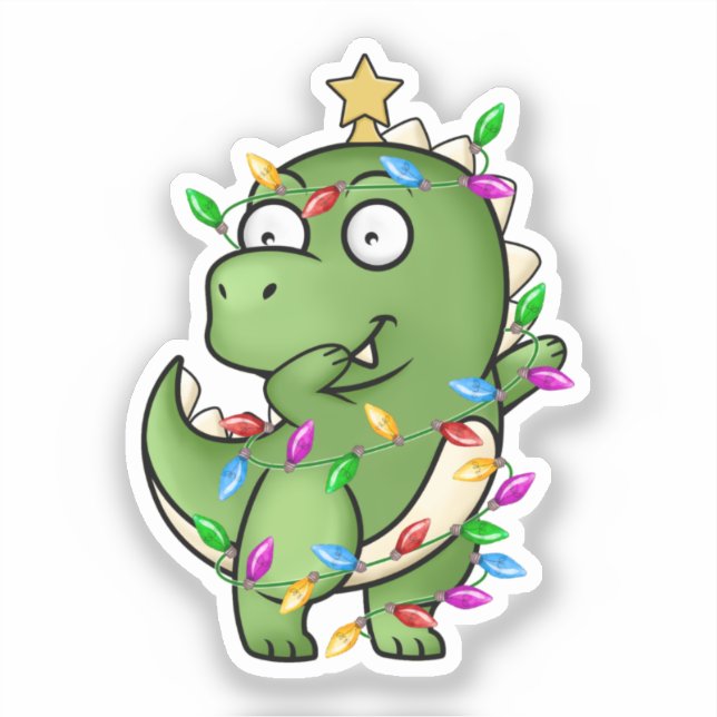 Dinosaur dab dancing to his favourite Christmas so (Front)