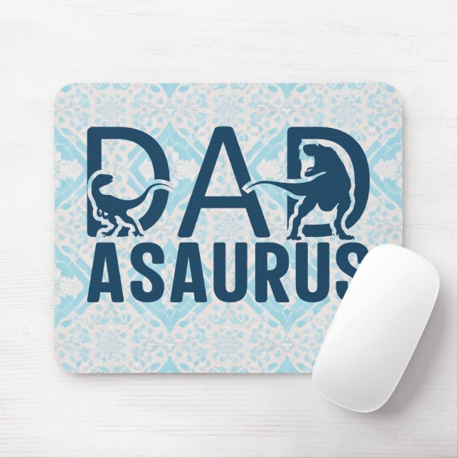 Dinosaur Dad Dad Asaurus Dino Lover T Rex Dad Dino Mouse Mat (With Mouse)