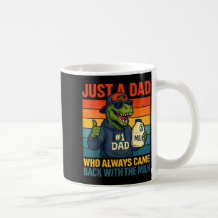 Dinosaur Dad Retro Milk Joke Funny Father's Day Coffee Mug