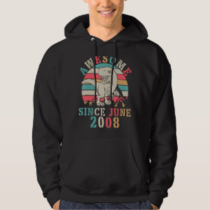 Dinosaur Dance Birthday 14 Years Old Awesome Since Hoodie