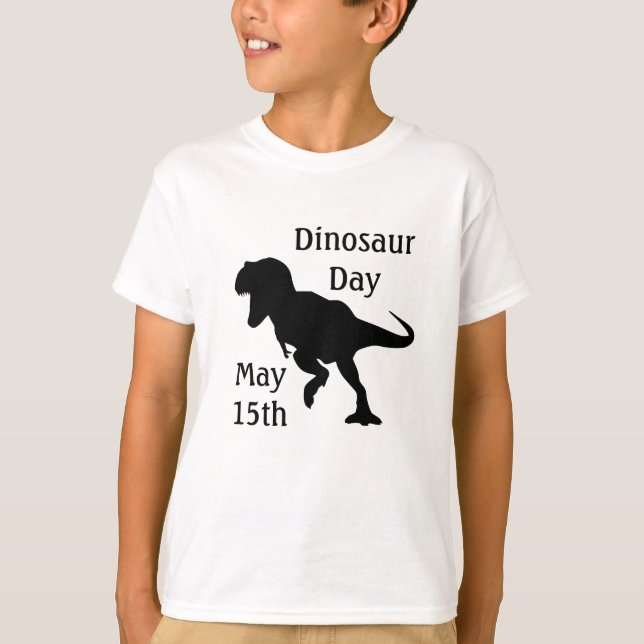 Dinosaur Day May 15th Cool Kid's Holiday Shirt (Front)