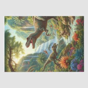 Dinosaur Decoupage Craft  Tissue Paper