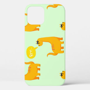 Dinosaur Delight: Kids' Bright Pattern. iPhone 12 Case