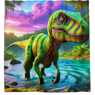 Dinosaur Design Shower Curtain