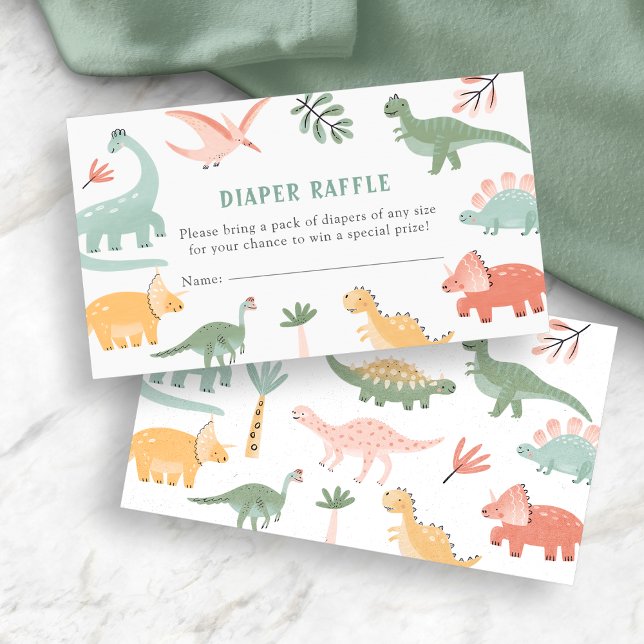 Dinosaur Diaper Raffle Enclosure Card (Dinosaur Diaper Raffle Enclosure Card
)