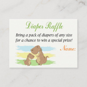 Dinosaur Diaper Raffle Tickets