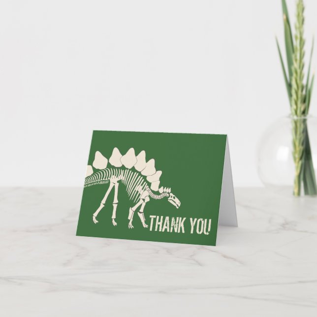 Dinosaur Dig Thank You Card (Front)