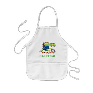 Dinosaur dinnertime kids apron