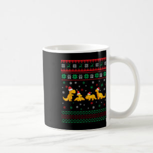 Dinosaur Dino Chicken Nuggets Ugly Christmas Pajam Coffee Mug