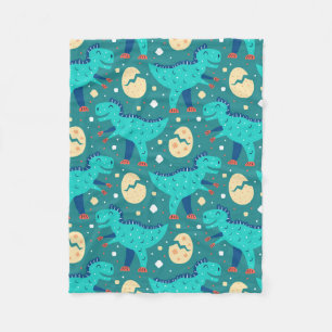 Dinosaur Dino Eggs T-Rex Pattern Fleece Blanket