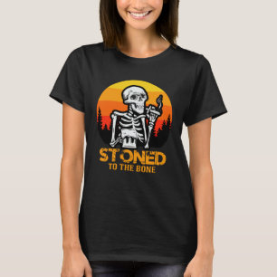Dinosaur Dino Skeleton Skull Halloween Spooky Tric T-Shirt