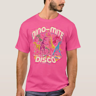 Dinosaur Dinomite Disco Dancing Graphic T-Shirt