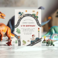 Dinosaur Driver Party Animals Kids Birthday