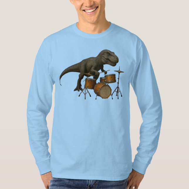 Dinosaur drumming LV men T-Shirt (Front)