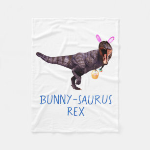 Dinosaur Easter Bunny T Rex Tyrannosaurus Funny T Fleece Blanket