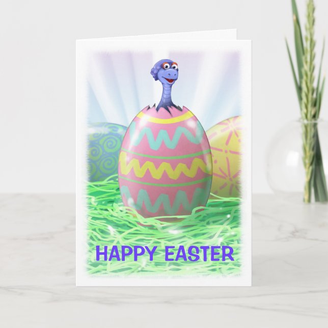 Dinosaur Easter Card (Front)