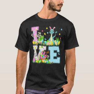 Dinosaur Easter Egg Hunt  Love Dinosaur Easter Sun T-Shirt