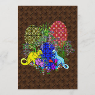 Dinosaur Easter Eggs Invitation