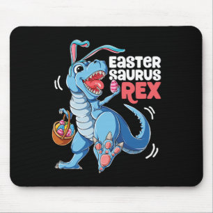 Dinosaur Easter Saurus T Rex Boys Girls Kids Bunny Mouse Mat