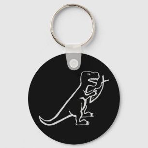 Dinosaur Eating Fish  Key Ring