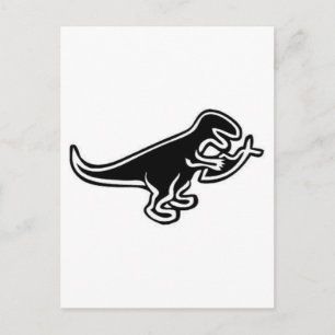 Dinosaur Eating Jesus Fish Postcard