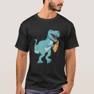 Dinosaur Eating Pizza Rex Tyrannosaurus Dino T-Shirt