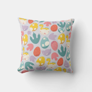 Dinosaur Eggs and Footprints Cushion
