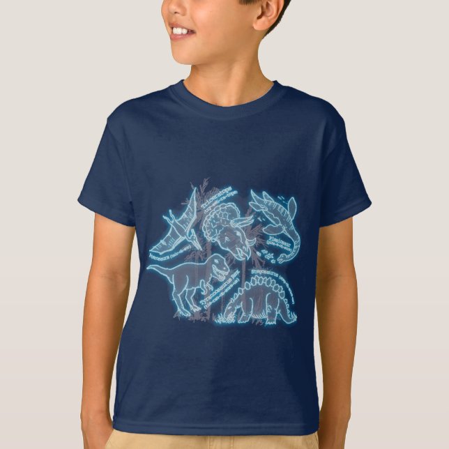 Dinosaur electric blue t-shirt (Front)