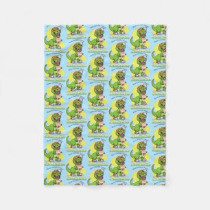 DINOSAUR ERA CARTOON QUOTE FLEECE BLANKET