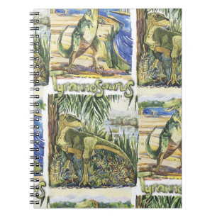 Dinosaur Era: Watercolor Landscape Illustration Notebook