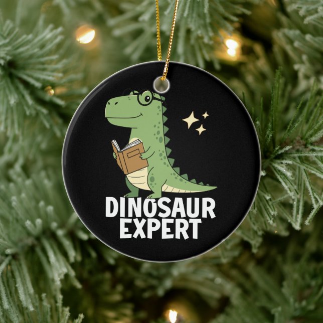 Dinosaur Expert - Cool Science Dino T-rex Lovers  Ceramic Tree Decoration (Tree)