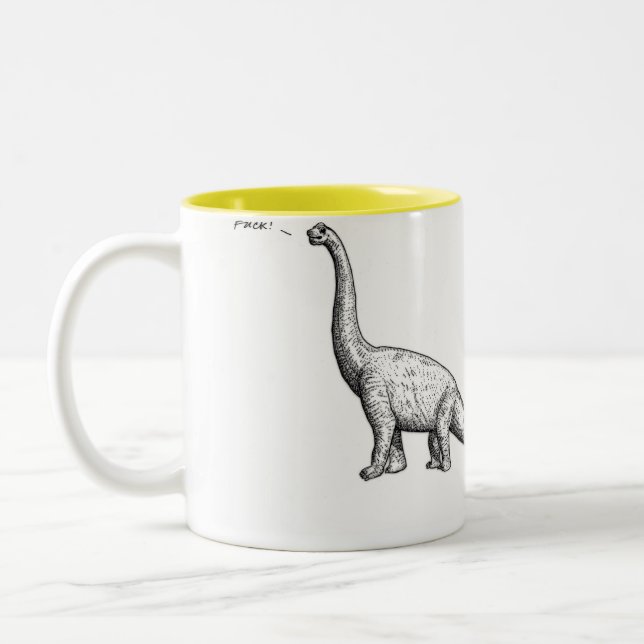 Dinosaur, F*ck, Animal Mug (Left)