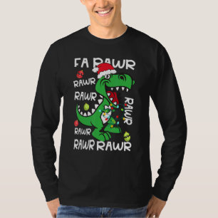 Dinosaur Fa Ra Ra Ra Rawr Rex Christmas Xmas Paja T-Shirt