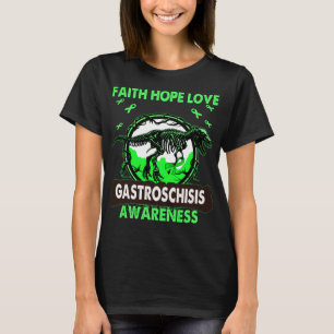 Dinosaur Faith Hope Love GASTROSCHISIS Awareness T-Shirt