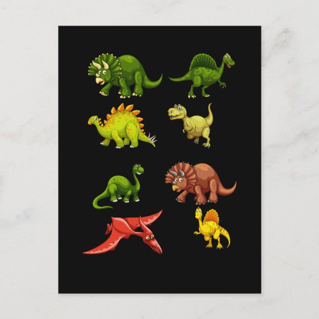 Dinosaur Fan Trex Spinosaurus Boys Reptiles Dino Postcard (Front)