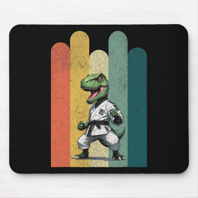 Dinosaur Fans Brave Karate Pride Courage Strength  Mouse Mat (Front)