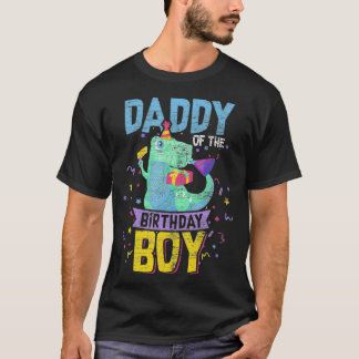 Dinosaur Father Gifts Daddy Of The Birthday Boy T-Shirt