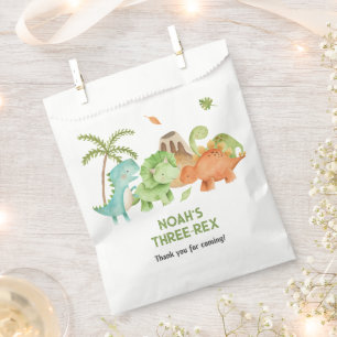 Dinosaur Favour Bags Boy Birthday Trex Triceratops