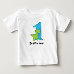 Dinosaur First Birthday Tshirt Personalised