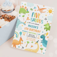 Dinosaur Five-A-Saurus 5th Birthday Party