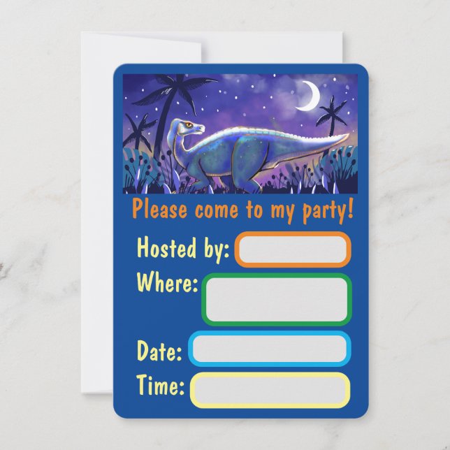 Dinosaur Flat Card for Hand Printing (Front)