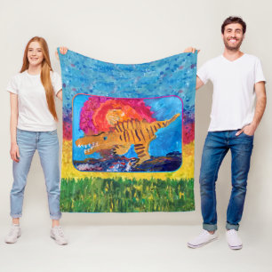 Dinosaur Fleece Blanket