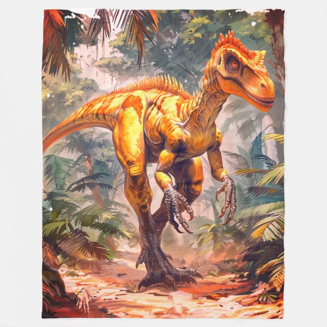 Dinosaur Fleece Blanket (Front)