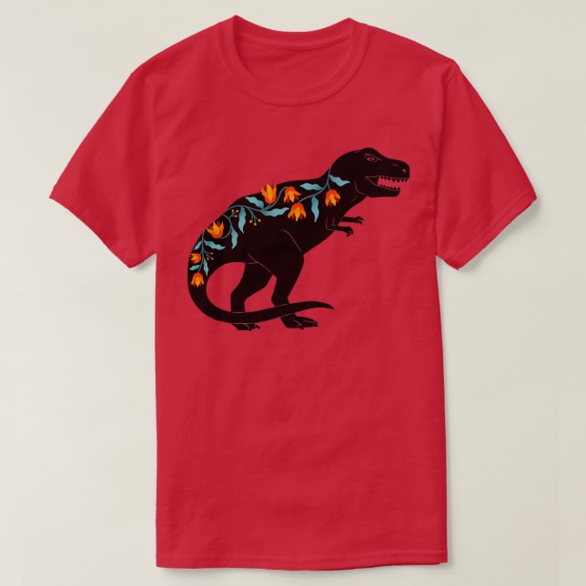 Dinosaur floral T-Shirt (Design Front)