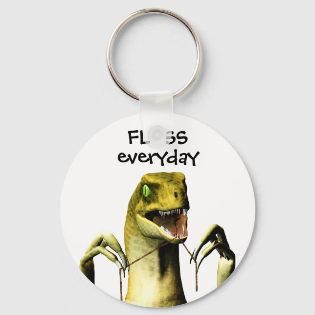 Dinosaur Flossing keychain (Front)