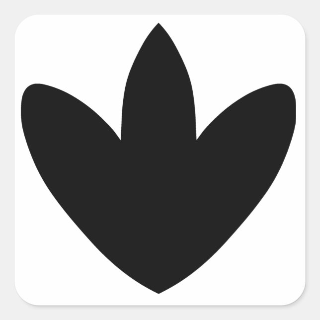 Dinosaur Footprint Square Sticker (Front)