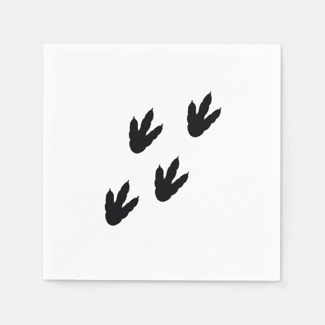 dinosaur footprints napkin (Front)